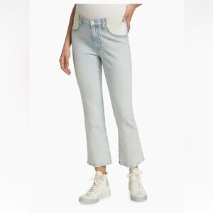 7 For All Mankind Maternity Light Wash Flare Jeans